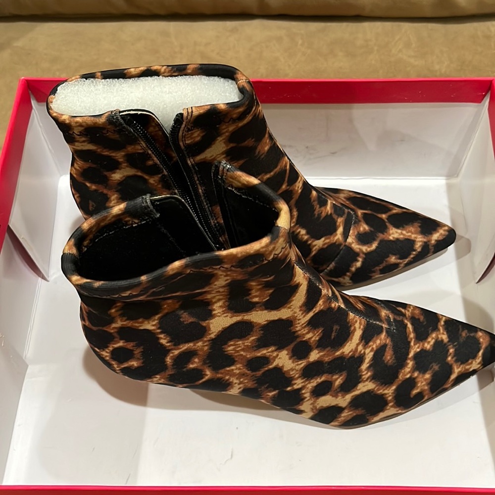 Leopard Print Designer Short Boot